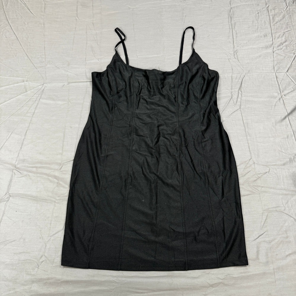 Forever 21+ Womens Plus 3X Black Bodycon Mini Dress Adjustable Straps Sleeveless